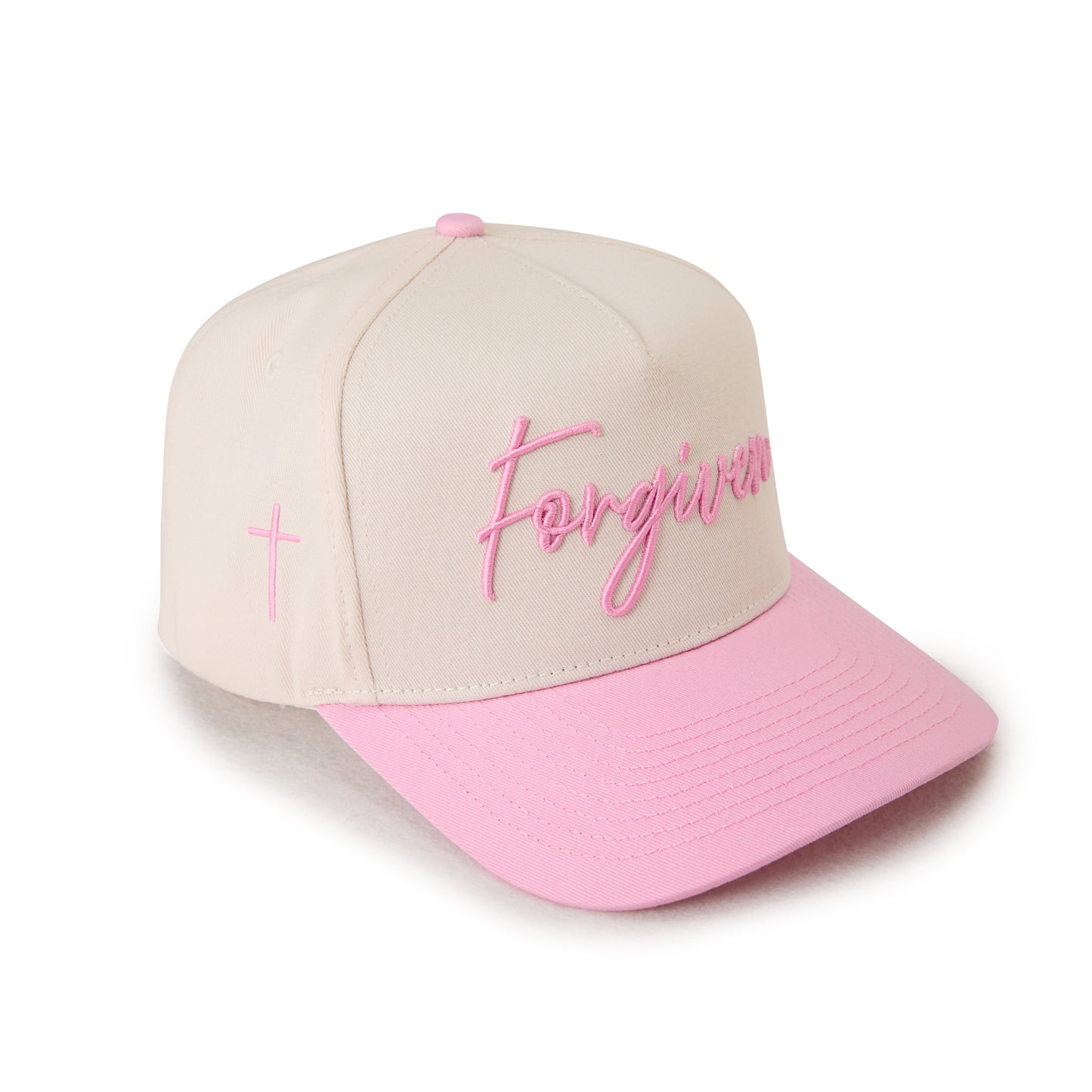 "FORGIVEN" Signature Hat [Cream & Pink]