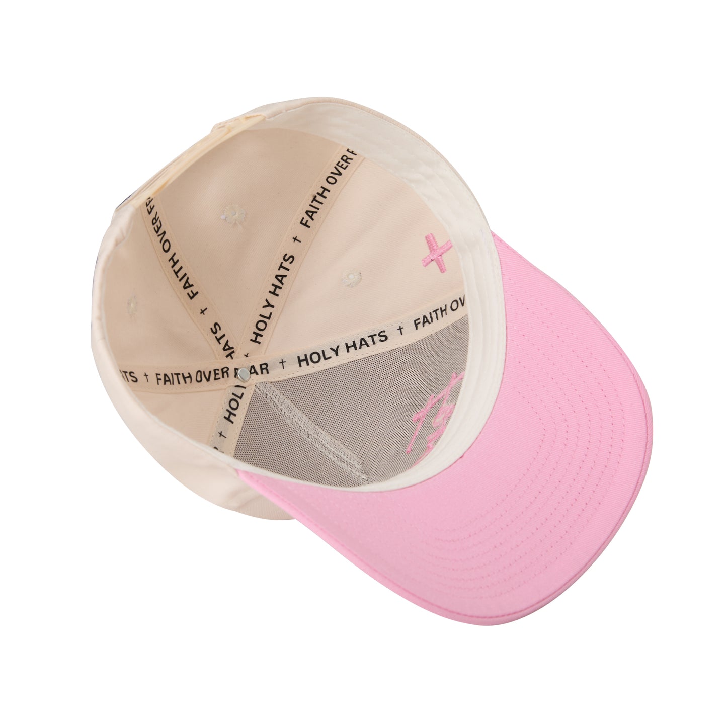 "FORGIVEN" Signature Hat [Cream & Pink]
