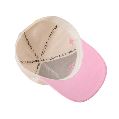 "FORGIVEN" Signature Hat [Cream & Pink]