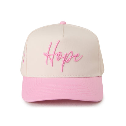 "HOPE" Signature Hat [Cream & Pink]