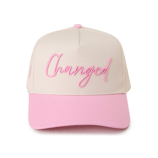"CHANGED" Signature Hat [Cream & Pink]