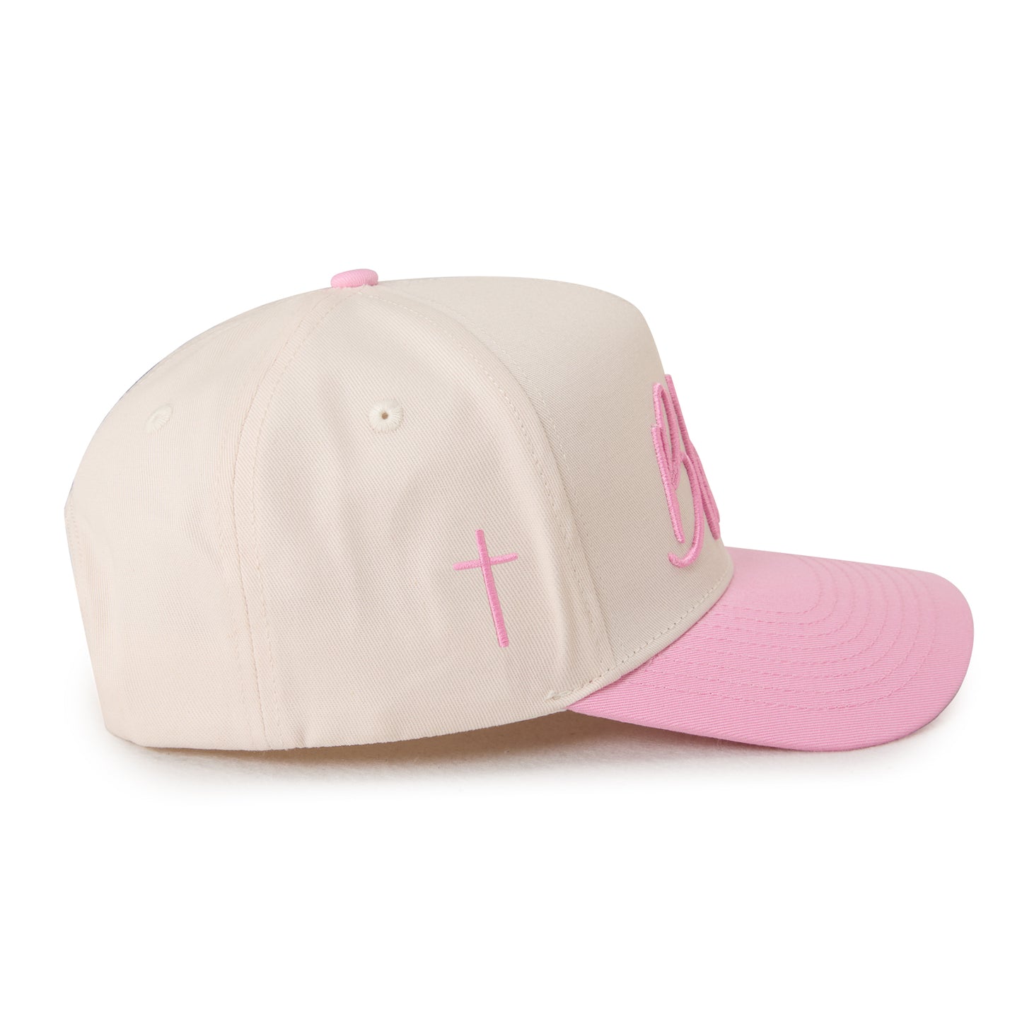 "BLESSED" Signature Hat [Cream & Pink]