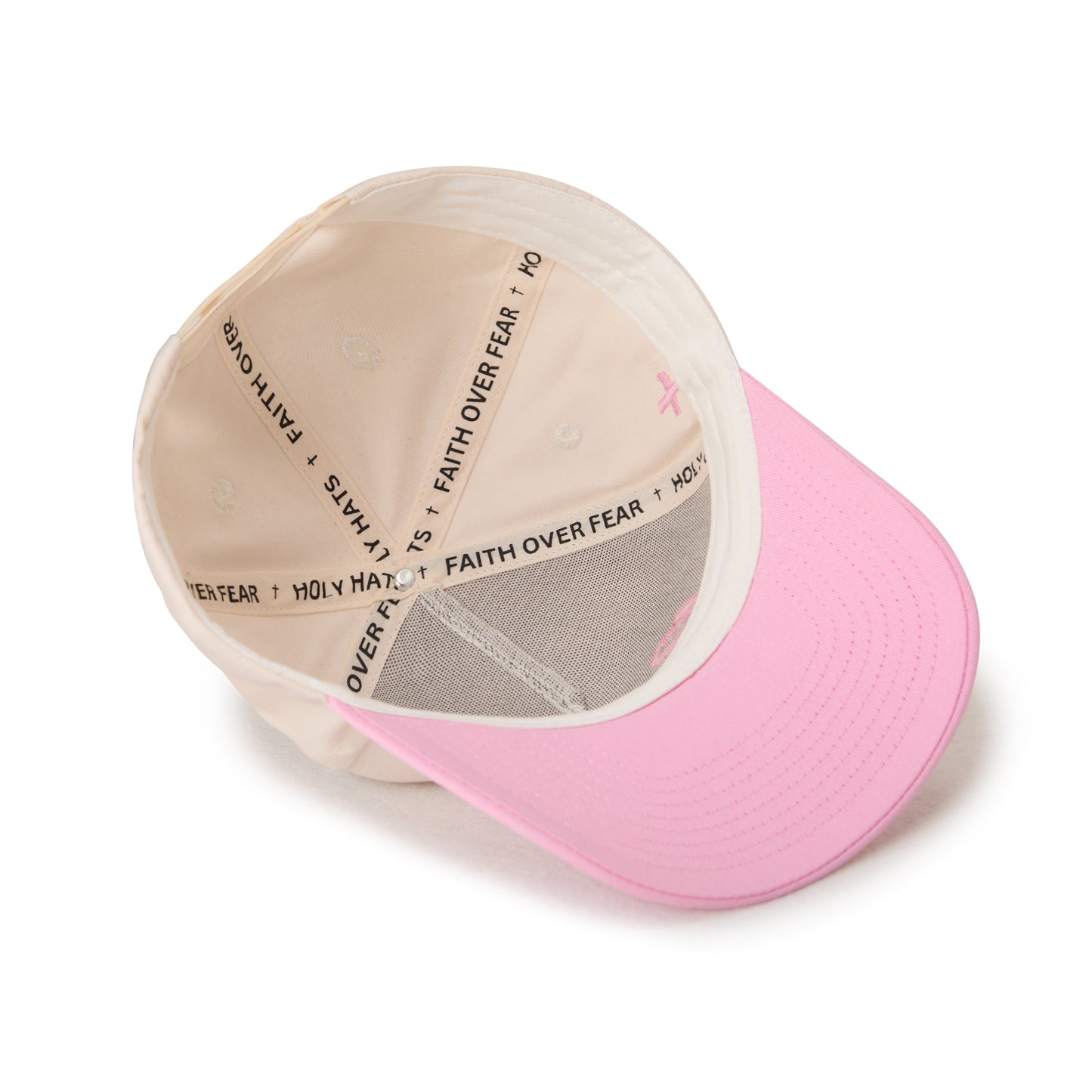 "BLESSED" Signature Hat [Cream & Pink]