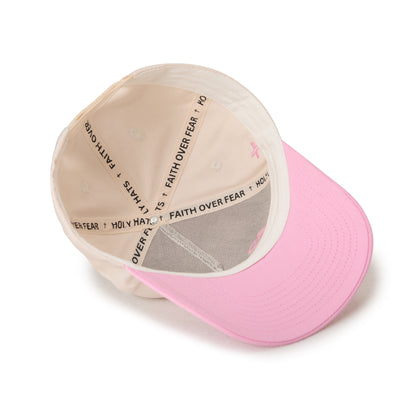 "BLESSED" Signature Hat [Cream & Pink]