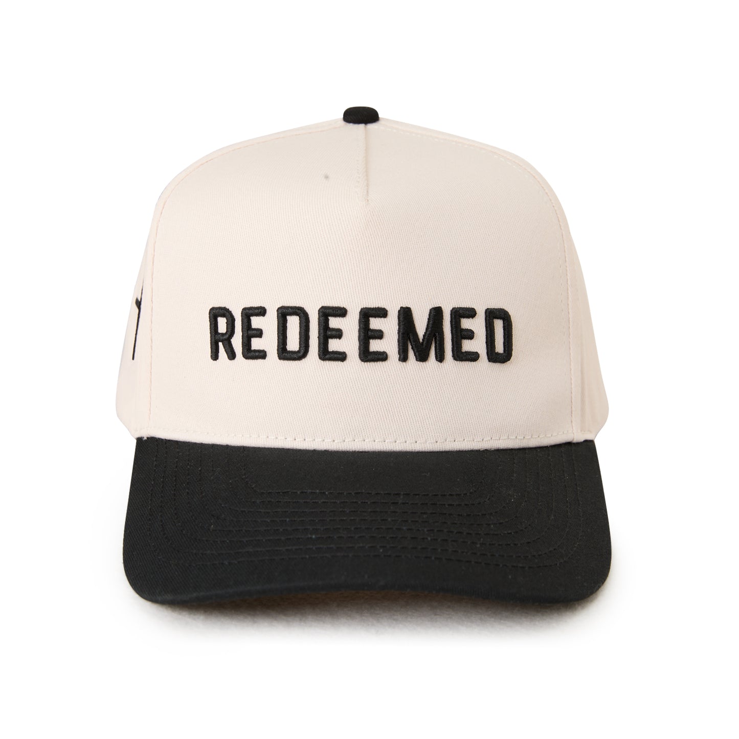"REDEEMED" Signature Hat [Cream & Black]