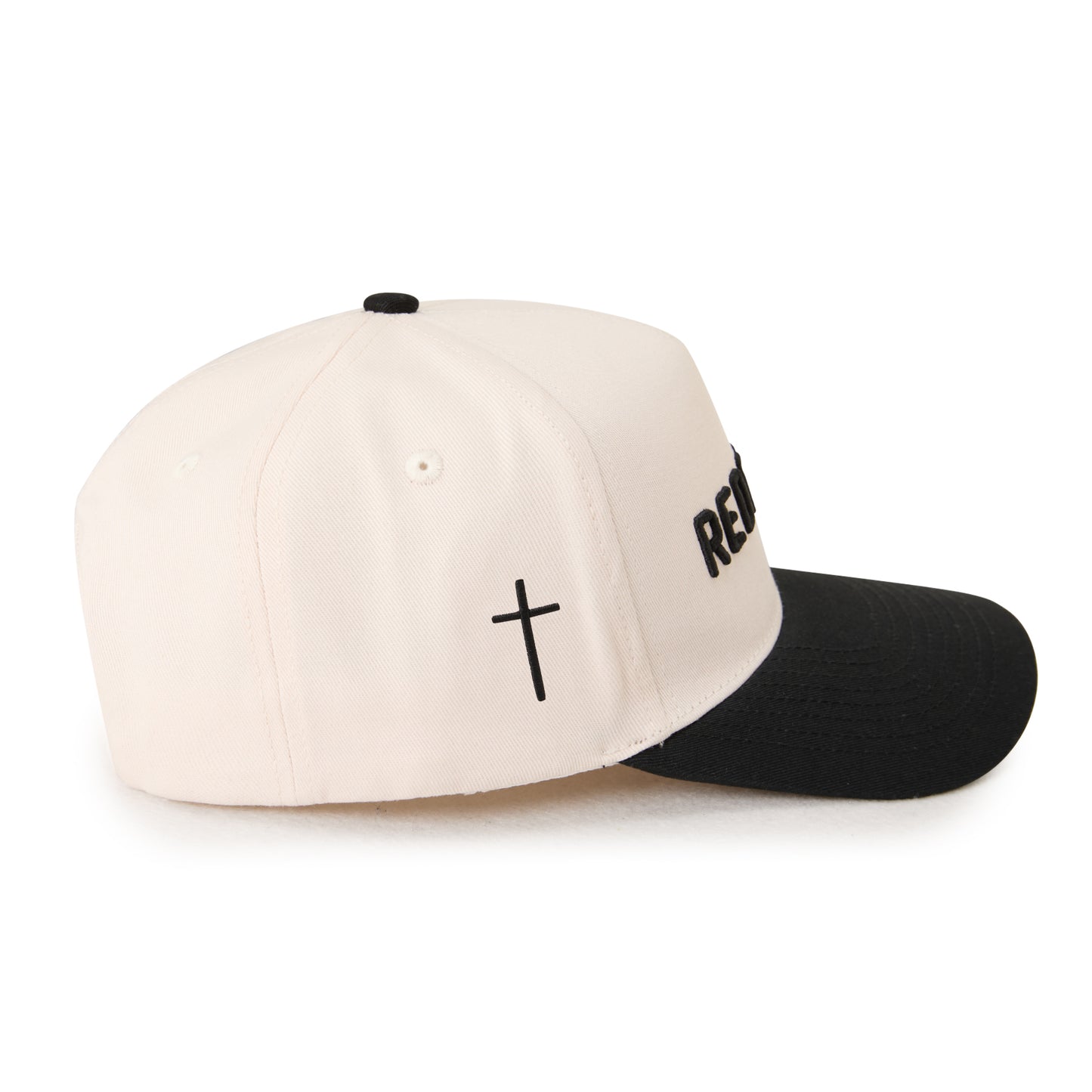 "REDEEMED" Signature Hat [Cream & Black]