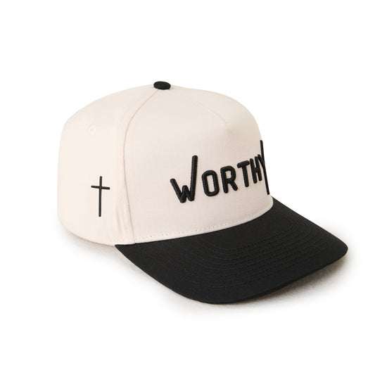 "WORTHY" Signature Cream & Black Hat