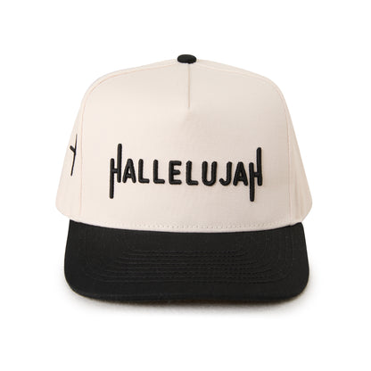 "HALLELUJAH" Signature Hat [Cream & Black]