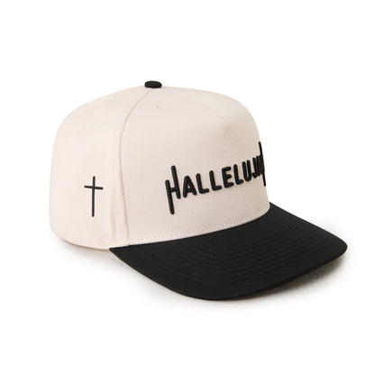 "HALLELUJAH" Signature Hat [Cream & Black]