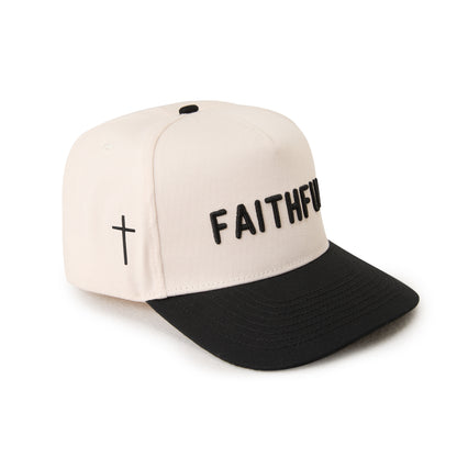 "FAITHFUL" Signature Hat [Cream & Black]