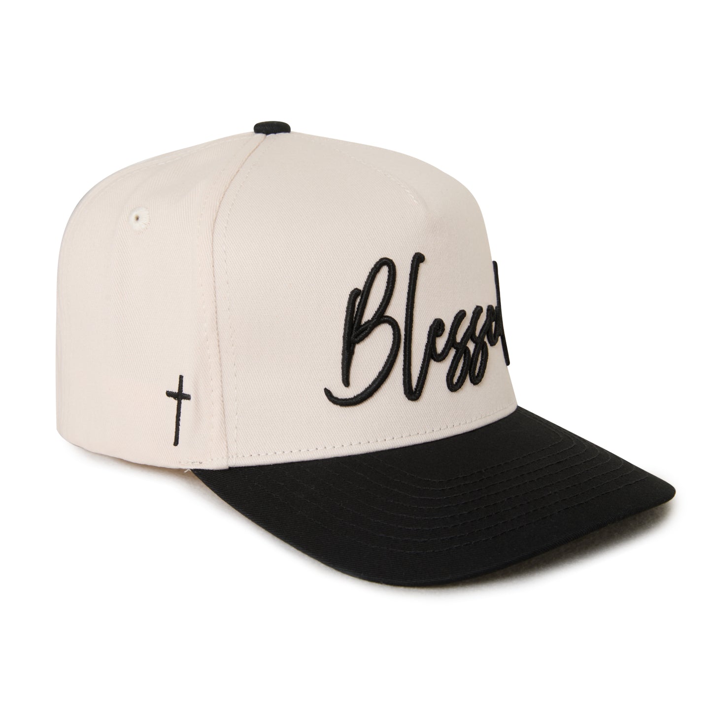 "BLESSED" Signature Hat [Cream & Black]