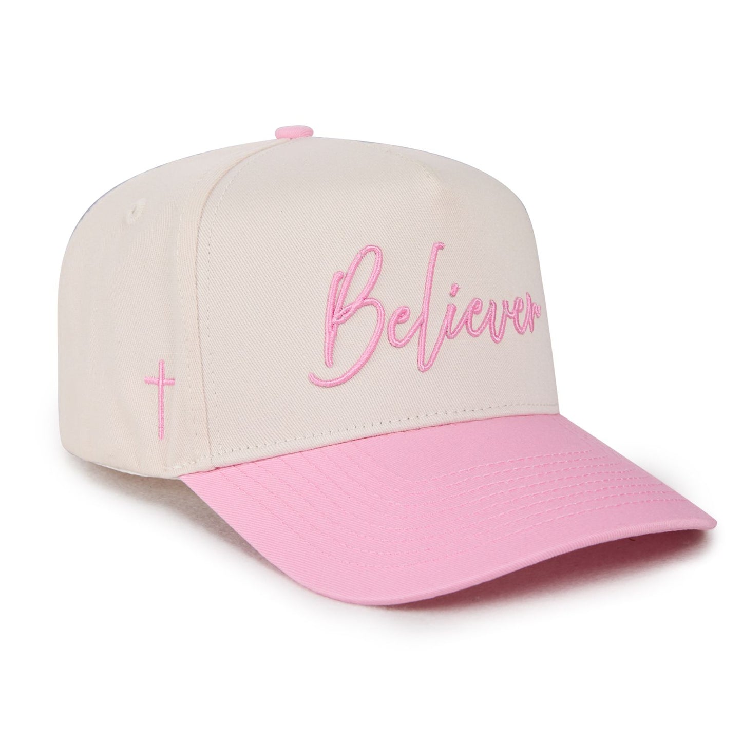 "BELIEVER" Signature Hat [Cream & Pink]
