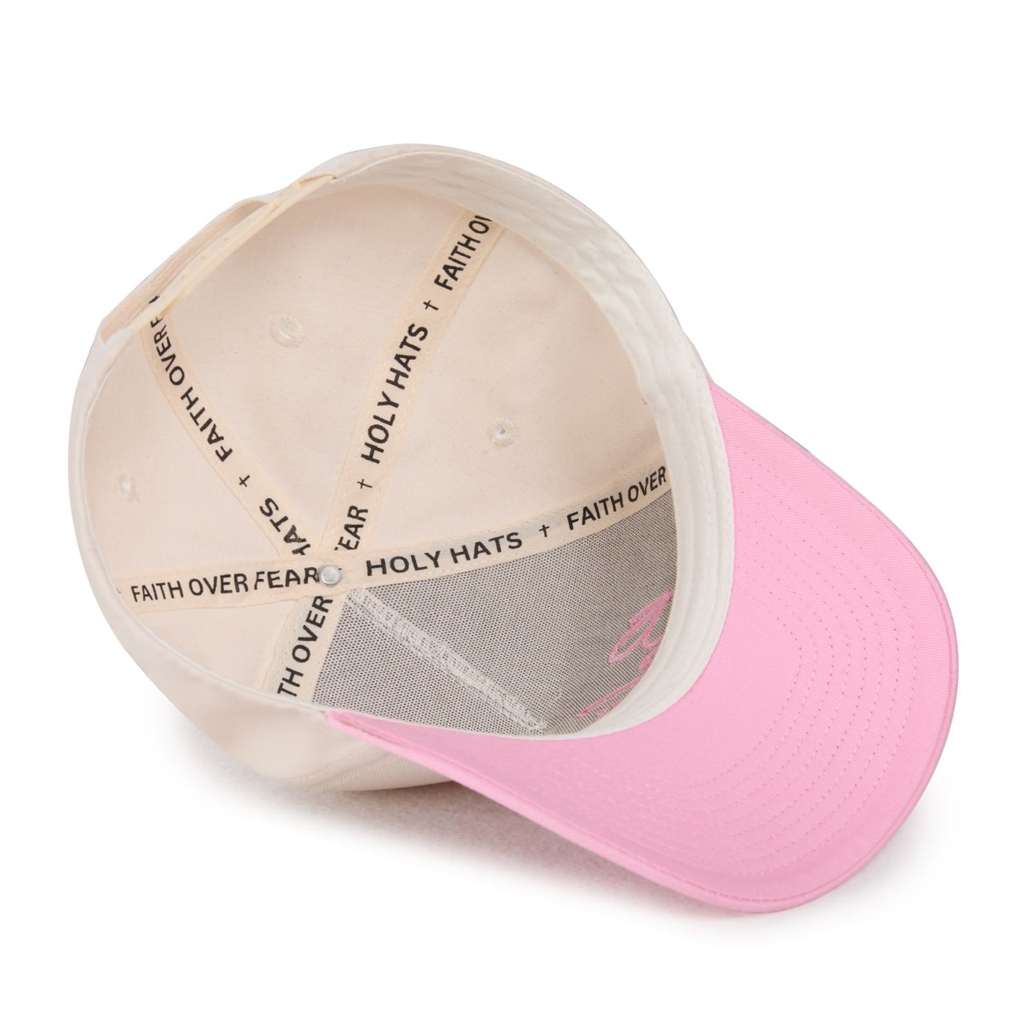 "BELIEVER" Signature Hat [Cream & Pink]